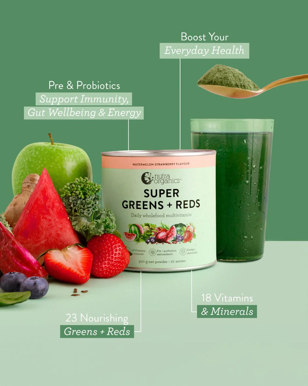 Super Greens + Reds Watermelon Strawberry - Image 8